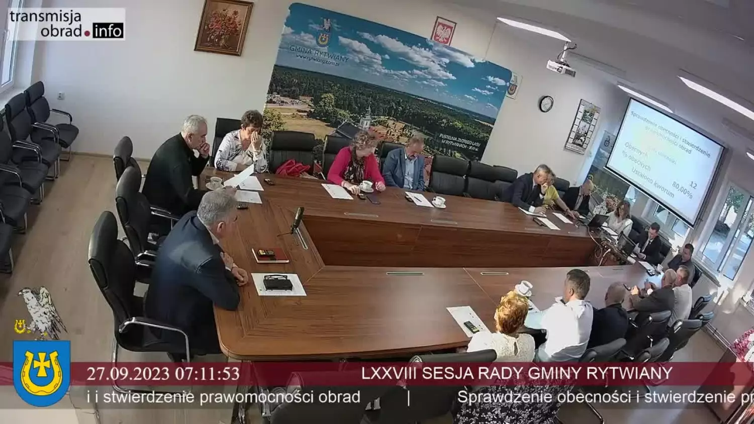 LXXVIII sesja Rady Gminy Rytwiany z 27.09.2023 r.
