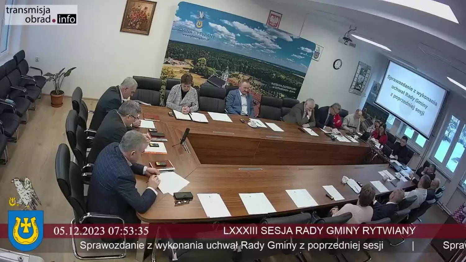 LXXXIII sesja Rady Gminy Rytwiany - 05.12.2023 r.