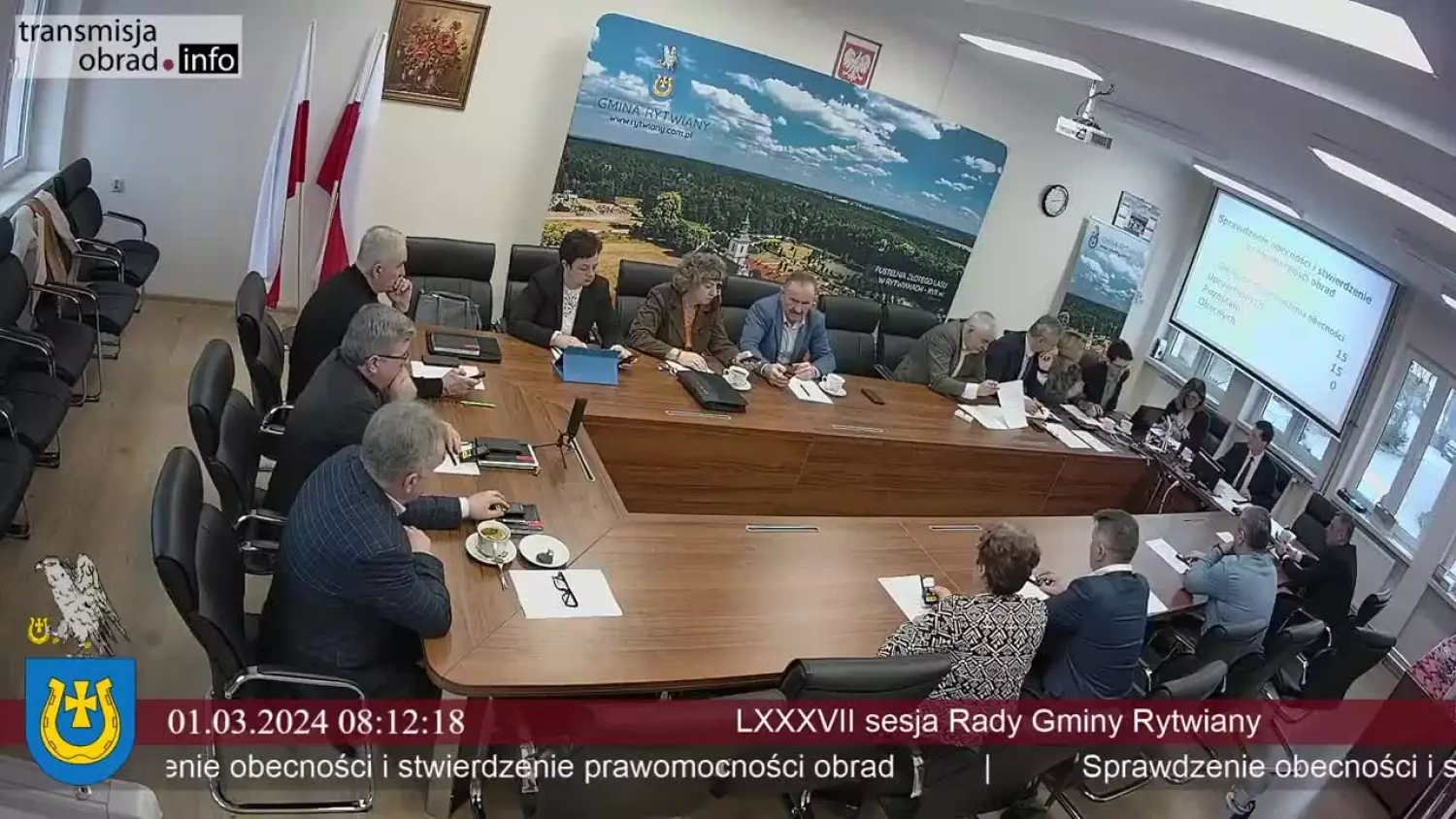 LXXXVII sesja Rady Gminy Rytwiany - 01.03.2024 r. cz. 1